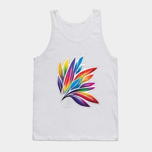 Vibrant Spectrum Feather Design No. 451 Tank Top